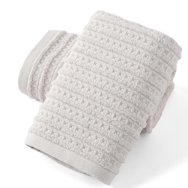 sense gnosis Light Grey Super Soft Waffle Hand Towel 100%