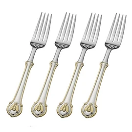 Wallace Napoleon Bee Gold Accent 18/10 Stainless Dinner Fork (Set of Four)