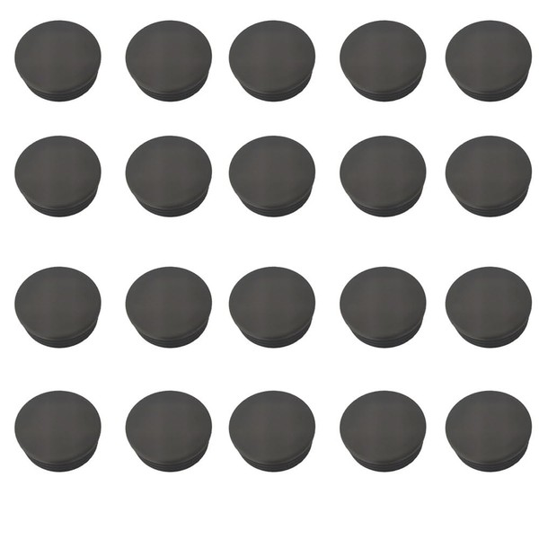 20PCS Round Plastic End Caps 28mm Black Inner Plugs Anti-Slip