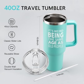 Insulated Tumbler 40oz - Gifts for Women, Funny Birthday Gifts for Her, Wife, Mom, Grandma, Best Friend