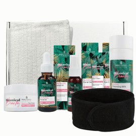 VIKINGTREAT Botanical Beauty Vegan Skincare Gift Set – 7-Piece Luxury Collection with Facial Oils, Creams, Headband and Gift Bag