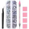 NFRBTD Rhinestone Picker Tool with 3000 PCS Crystal AB Rhinestones