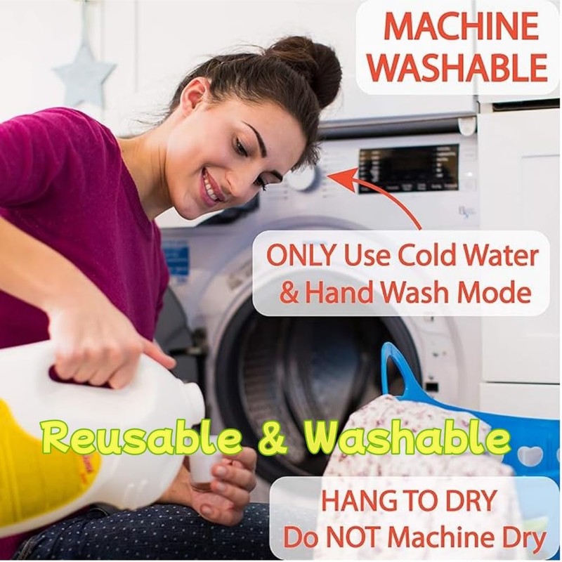 Reusable Shopping Bags, Heavy Duty Grocery Tote with Handles, 45