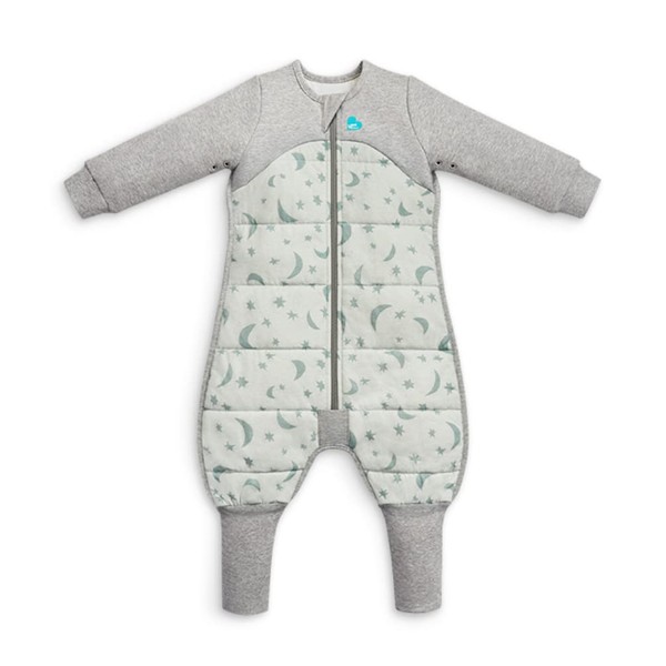Love To Dream Quilted Cotton Sleep Suit with Legs, 24-36 Months, Ideal for 16-20°C, Long Sleeve Baby Sleep Suit, Super Soft, Temperature Regulating Toddler Sleeping Bag, Wearable Blanket, Olive