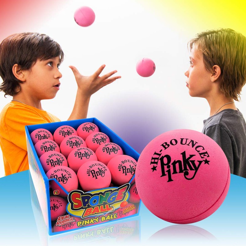 JA-RU High-Bounce Pinky Ball (6 Pack) Small Bouncy Rubber Balls