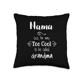 Unique Christmas Birthday Mother's Day Gifts Shop Too Cool Nama Special Grandma Throw Pillow, 16x16, Multicolor