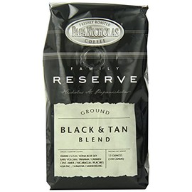 PapaNicholas Coffee Ground Coffee, Family Reserve Black and Tan Blend, 12 Ounce