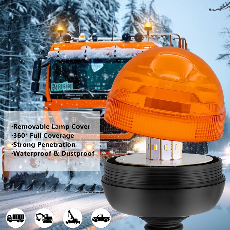 LED Rotating Warning Light 12V 24V Flash Strobe Light with
