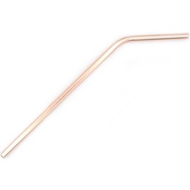 Biome Straws Stainless Steel Straw Rose Gold 6mm - Bent (BULK 50 pack)
