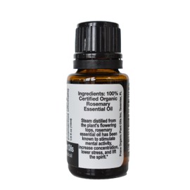Organic Rosemary Essential Oil (15 ml) - 100% Pure Undiluted Therapeutic Grade Essential Oil by Prana Organic Plant Oils