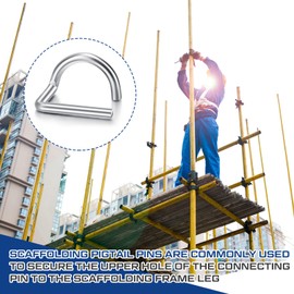 MorningRo 20 Pcs Pig Tail Pin 2'' Scaffolding Gravity Locking G Scaffolding Pins for Steel