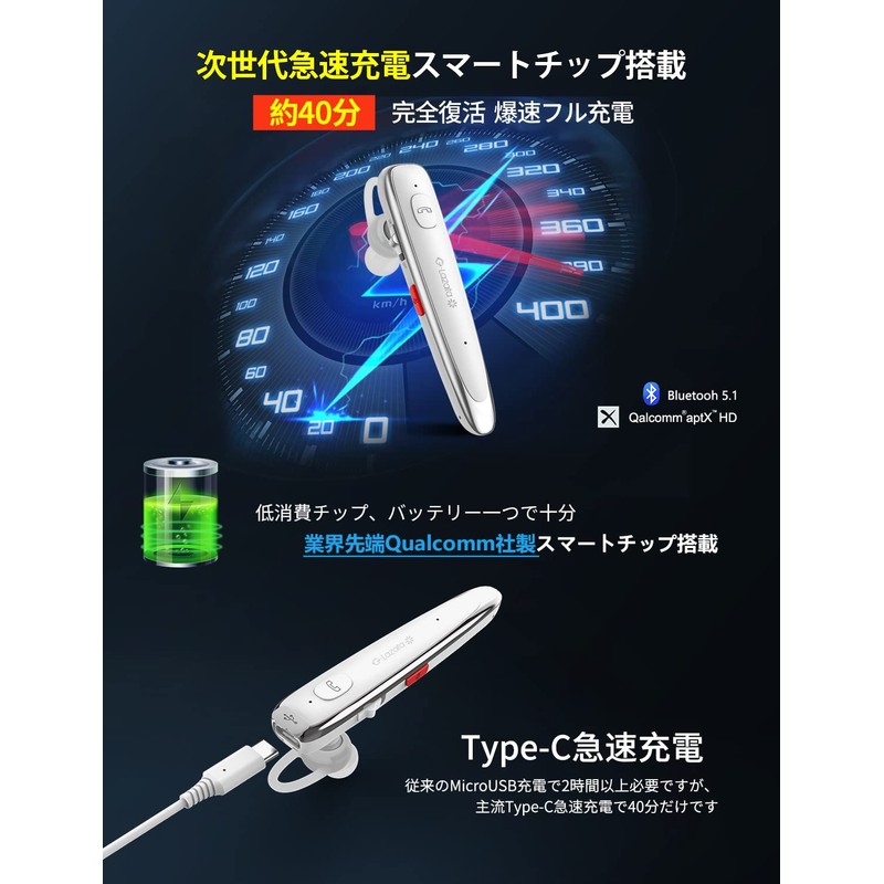 Glazata Wireless Earbuds with Dual Microphones, ENC Noise Reduction Technology,
