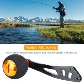 Fishing Reel Handle Replacement, Metal Spinning Fishing Reel Handles Machined Rocking Arms Fishing Reel Fishing Repair Tool Power Handle Reel Accessory for Low- Reels(Black and