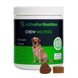 ActiveFur Nutrition No Poop Chews - 120 Duck Flavoured No Poop Soft Dog Chews that Help Deter Dogs from Consuming Stool, Stop Dog Eating Poop Deterrent