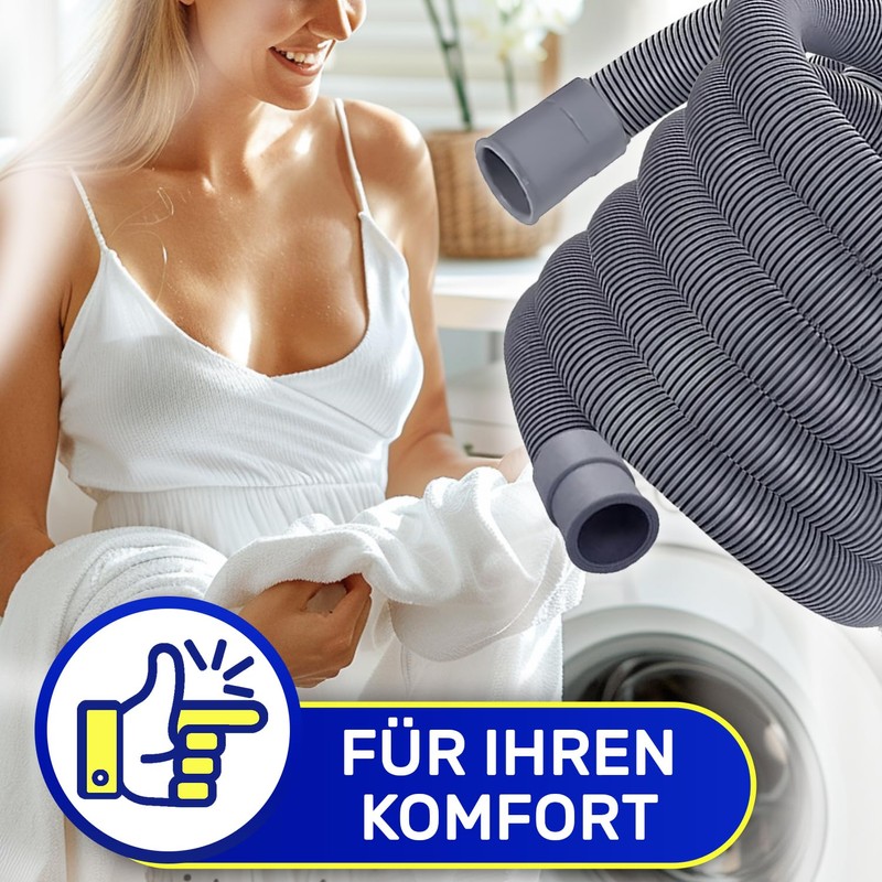 Extendible Drain Hose Washing Machine and Dishwasher 2 m with