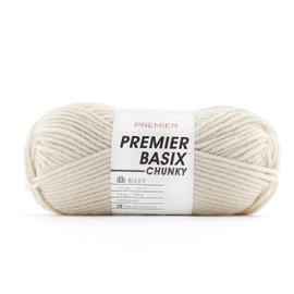 Premier Yarns Basix Chunky Yarn, Perfect for Crafting Quick Projects, Bulky Weight, Acrylic Yarn, Antique White, 3.5 oz, 117 yards