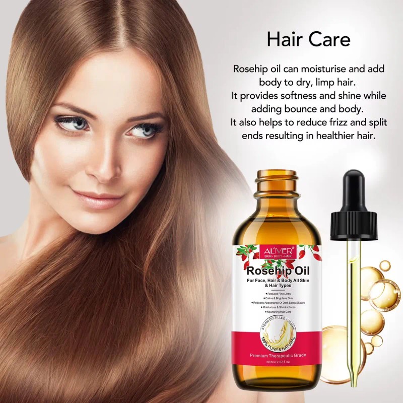 Aceite De Rosa Mosqueta Puro Hidratante Facial Y Capilar