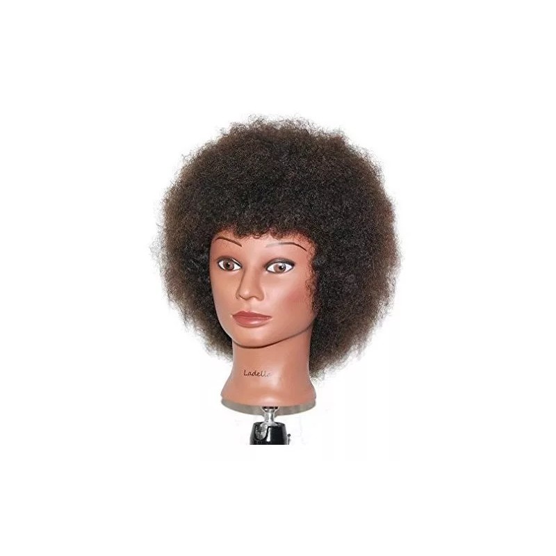 Ladella Beauty Maniqui Cabeza Cabello Natural Castaño 20cm Ladella Beauty