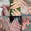 3 Sheets 5D Embossed Flower Nail Stickers Summer Lily Nail