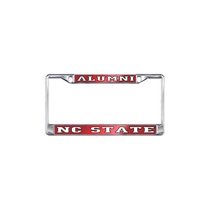 NC STATE Chrome Metal ALUMNI License Plate Tag Frame