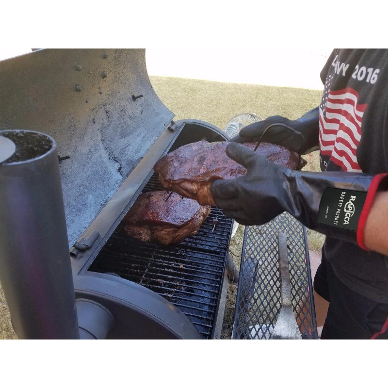 RAPICCA BBQ Grill Gloves 17 Inches,932℉, Heat Resistant-Smoker, Cooking