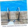 BESPORTBLE 1set Pool Cleaning V Clips Durable Handle Clips for