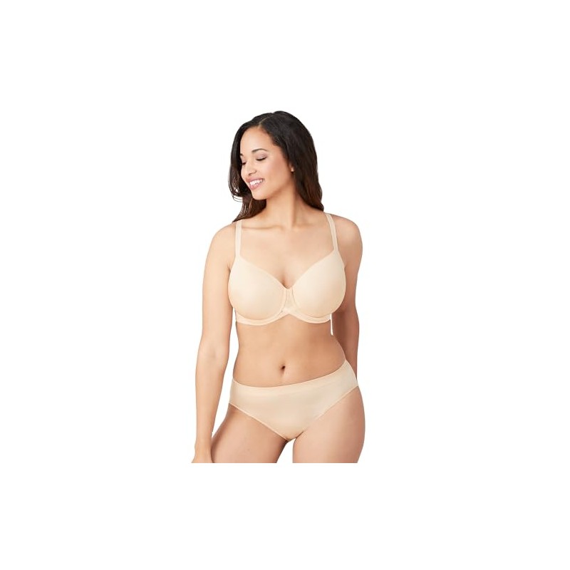 Wacoal Women's Ultimate Side Smoother Underwire T-Shirt Bra, Sand, 40C