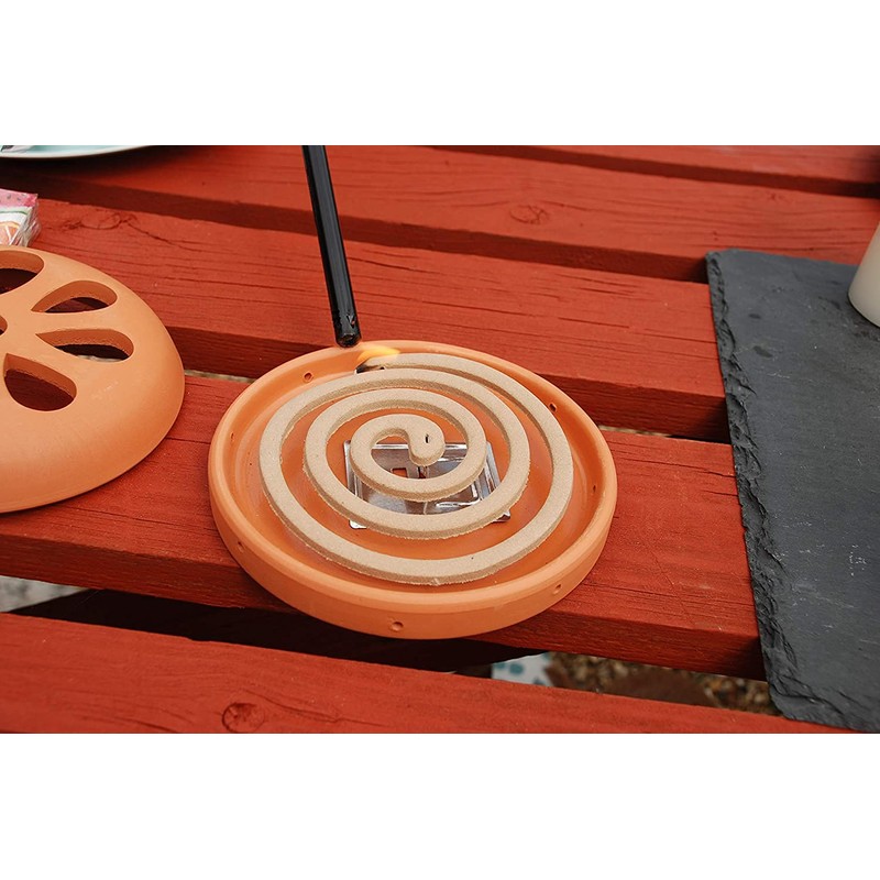 Highlight Citronella Terracotta Burner with 3 Incense Coils (Discreet and