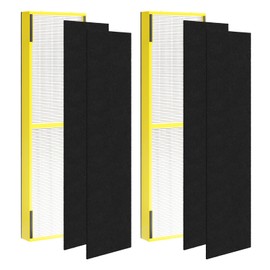 Fil-fresh Upgrade FLT4825 Air Purifier Filter B Replacement, Compatible with AC4825E, AC4850PT, AC4900, AC4300 Air Purifier, 2 True HEPA Filters & 4 Activated Carbon Filters