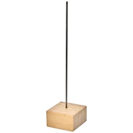 Artipistilos® Wooden Stand/Metal 7x7x30 cm - Natural/Black - Stands (powertex Creations)