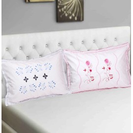 Rj Products Cotton Embroidered Pillow Covers (Set Of 6 Piece)