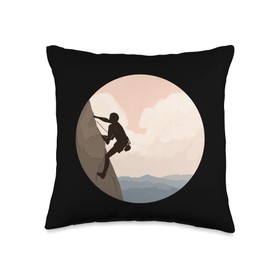 Alpine Outdoor Speed Sport Free Climber Climbing Throw Pillow