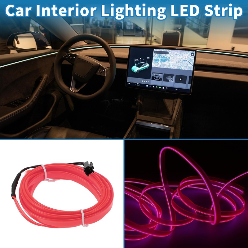 X AUTOHAUX 2m EL Wire Cable LED Glow String Light