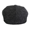 Wonderful Fashion Men's Herringbone Tweed Wool Blend Snap Front Newsboy