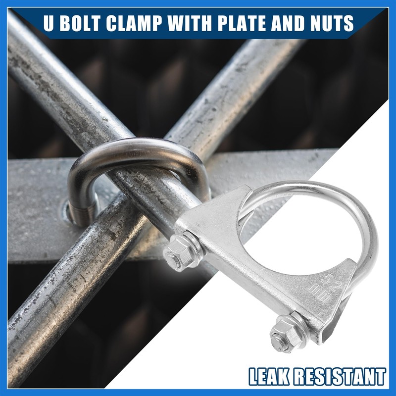 VekAuto Round U Bolt Muffler Exhaust Clamps for Car /