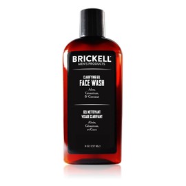 Brickell Men’s Clarifying Gel Face Wash is a rich-foaming daily facial cleanser made with natural and organic ingredients. Formulated with geranium, coconut, and aloe, it deeply cleanses, refreshes, and helps maintain clear, healthy-looking skin. Scented. 8 oz.