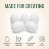 GOUDOGEDC 10PCS Simulation Egg White Plastic Fake Eggs DIY Easter