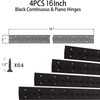 EYSOLD 16-Inch Black Continuous & Piano Hinges - 4 PCS