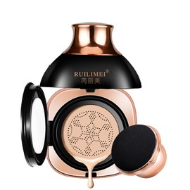 GL-Turelifes Mushroom Head Air Cushion Foundation,BB Cream Oil Control Cushion Set,CC Cream Moisturizing Concealer Air-permeable Natural Flawless Makeup (Mushroom Air Cushion(natural color))