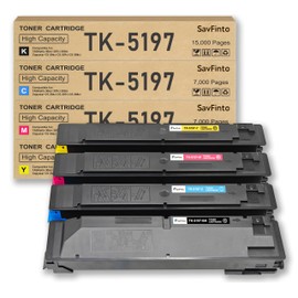 TK-5197 TK5197 Toner Cartridge Replacement for Kyocera TK 5199 5197, 4-Pack
