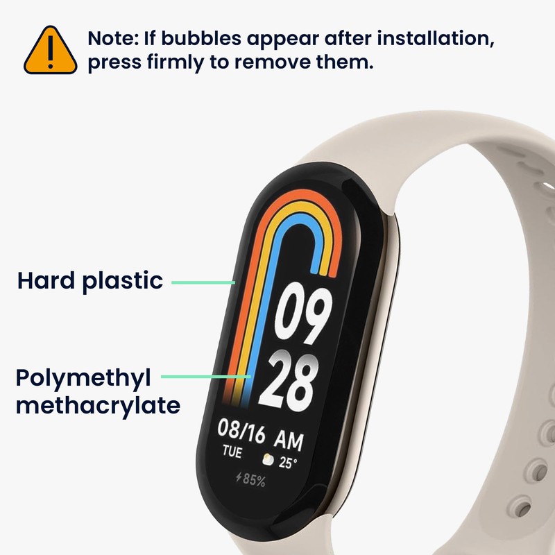 kwmobile Protective Film Compatible with Xiaomi Mi Band 8 Screen