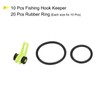 PATIKIL 10pcs Plastic Bait Holder Fishing Hook Keeper Bait Holder