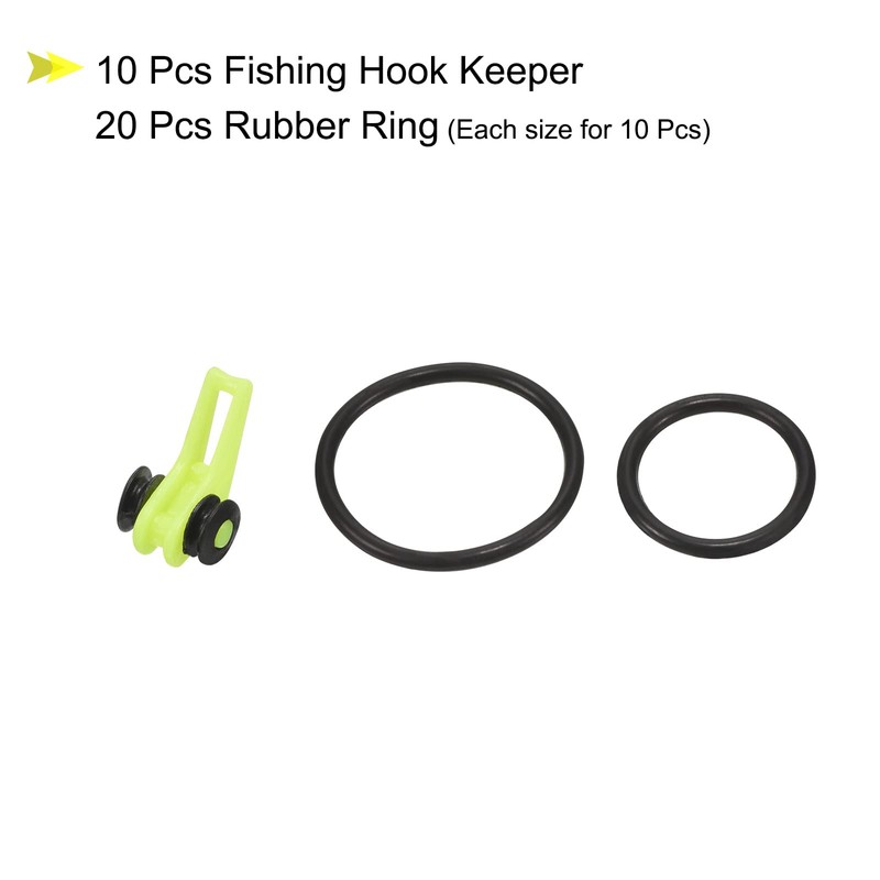 PATIKIL 10pcs Plastic Bait Holder Fishing Hook Keeper Bait Holder