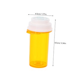 Beavorty 10Pcs Small Pill Bottles with Caps Reusable Medication Vial Containers for Travel Durable Plastic Design for Storing Pills and Essentials
