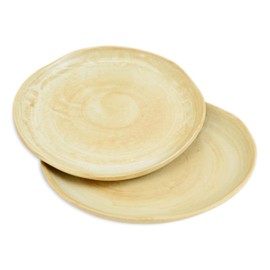 roro Ceramic Stoneware Organic Style 7 Inch Brown Sandwich and Dinner Plates, Set of 2