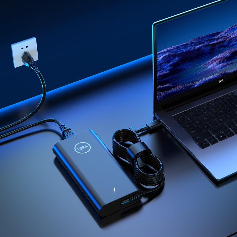 165W GaN USB C Laptop Charger for Dell XPS 17