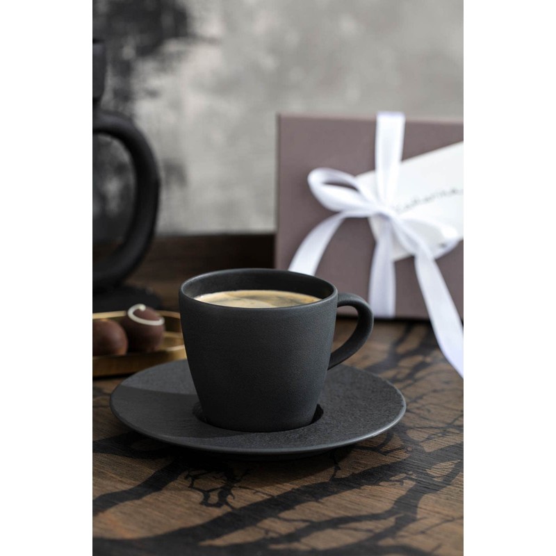 Villeroy & Boch Manufacture Rock 1042391290 Coffee Cup with Saucer