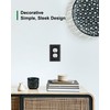 6-Pack Duplex Outlet Cover Plate, Decorative Matte Black Switch Plates
