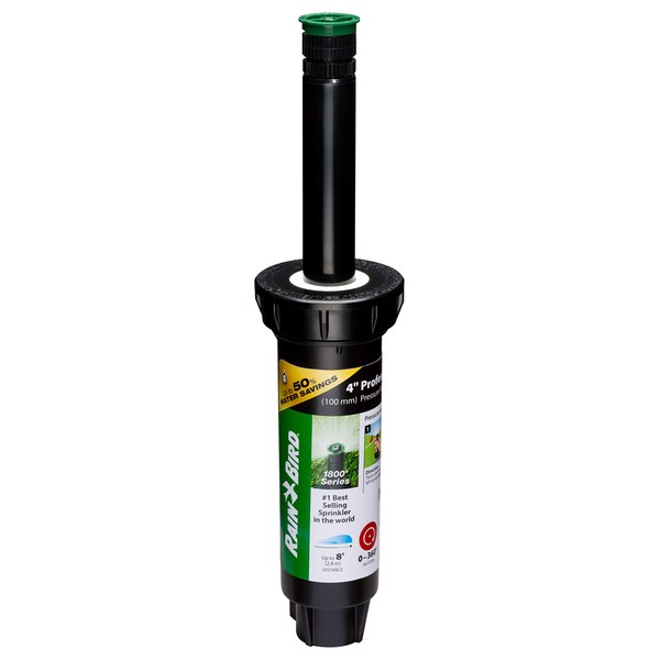 Rain Bird 1804AP8PRS Pressure Regulating (PRS) Professional Pop-Up Sprinkler, Adjustable