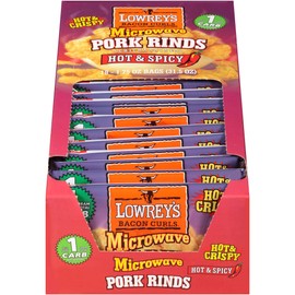 Lowreys Hot and Spicy Bacon Curls - 18 count box, 2 per case